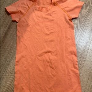 lululemon athletica Orange Short Sleeve swiftly